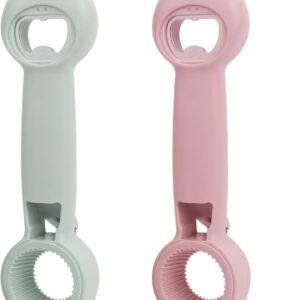 Cute Beer Bottle Opener 2 Pack Multifunction Bear-shaped 4 in 1 Bottle Opener Lid Opener For Arthritic Hands