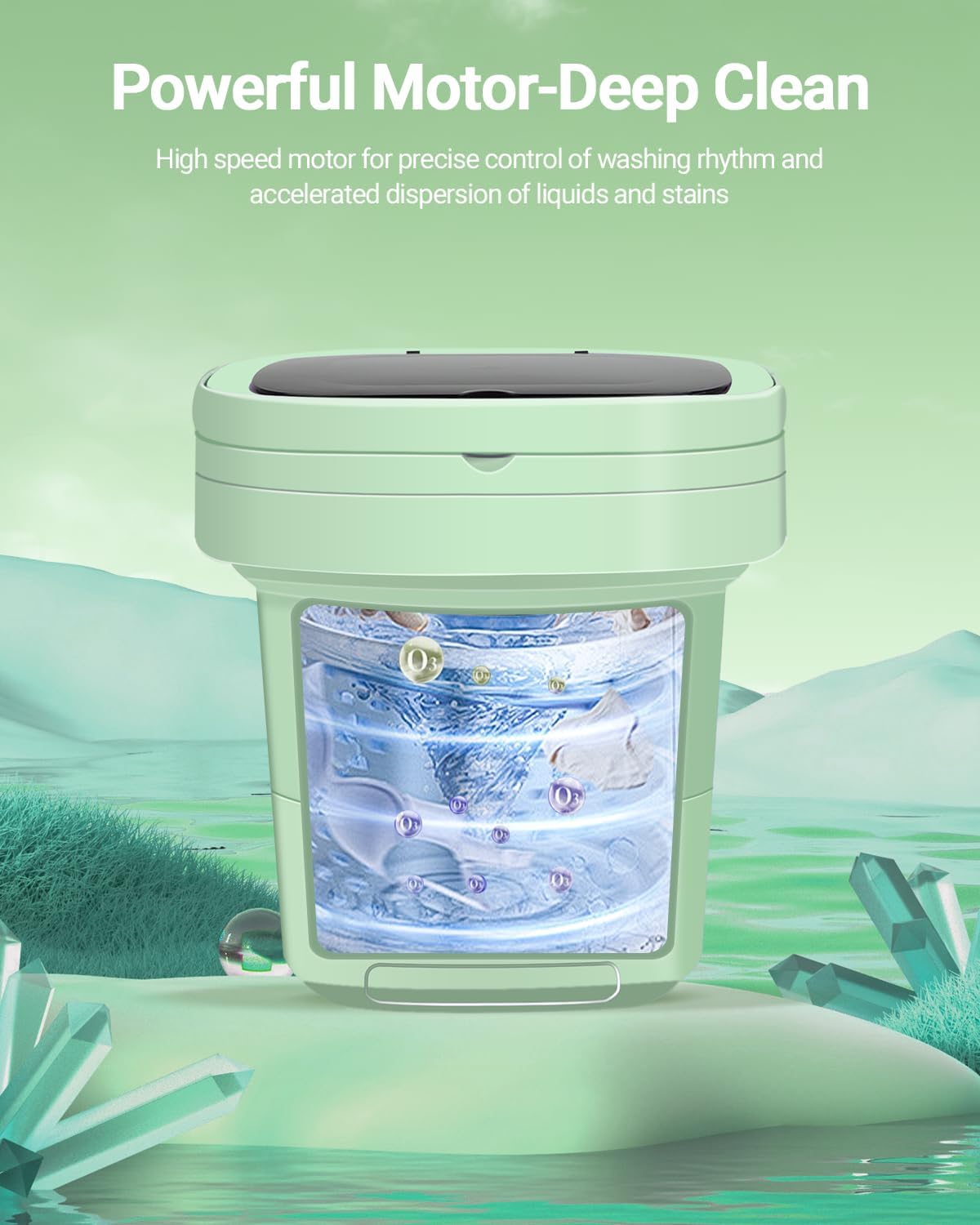 Portable washing machine,Mini Washer,11L upgraded large capacity foldable Washer - Image 3