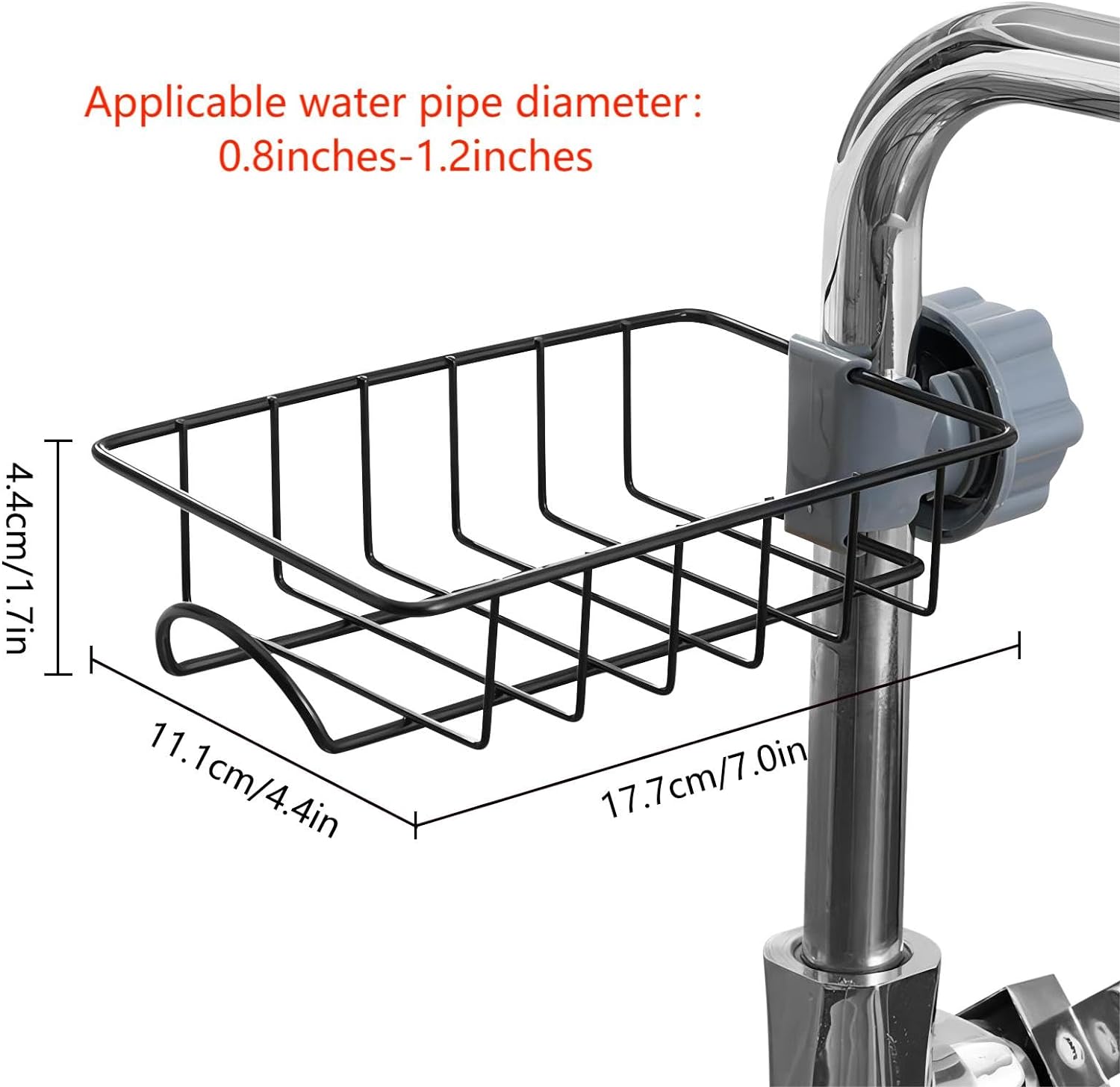 Kitchen Faucet Sponge Holder Sink Caddy Organizer - Image 5