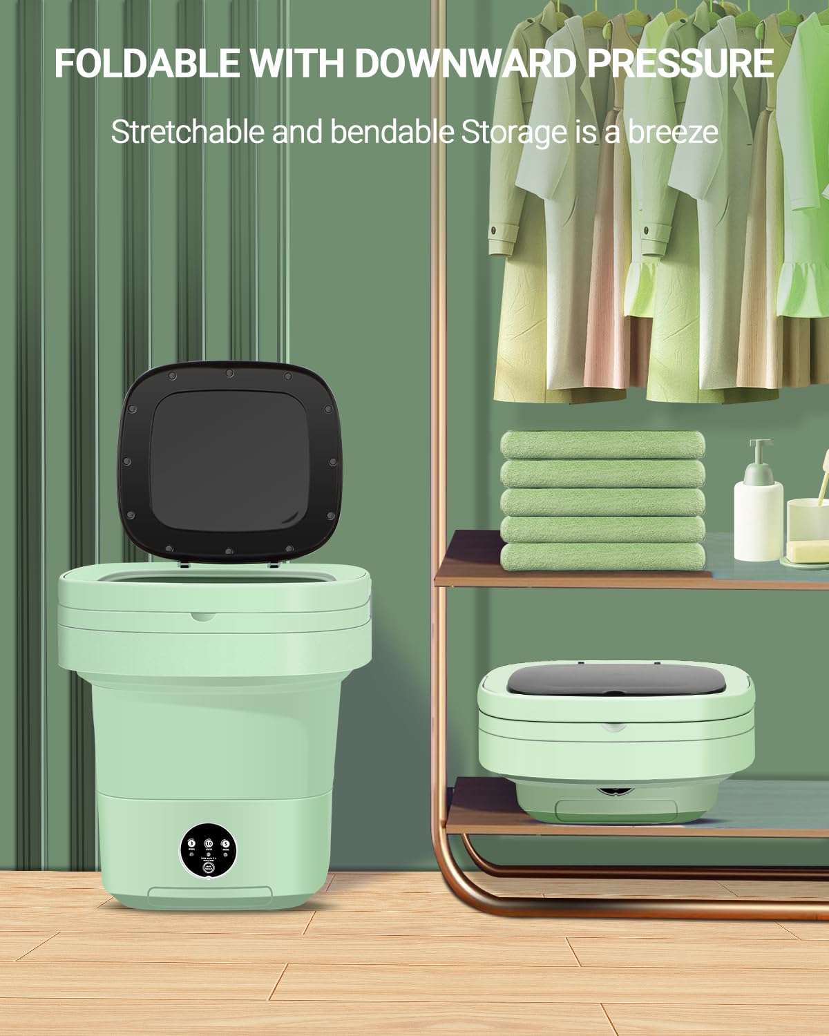 Portable washing machine,Mini Washer,11L upgraded large capacity foldable Washer - Image 6