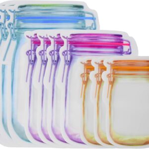30-Piece Set of Reusable Mason Jar Bottle Zipper Bags