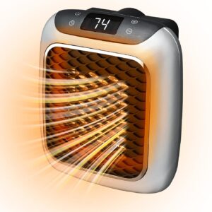 Ontel Handy Heater Turbo 800 Wall Outlet Small Space Heater with Adjustable Thermostat