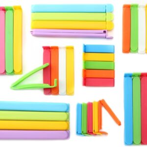 Set of 38 Plastic Chip Clips Bag Sealing Clips for Food and Snack Storage (2.3 in, 3.6 in, 5 in, 6.3 in)