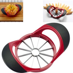 12-Blade Apple Slicer Corer Cutter，Ultra Sharp Stainless Steel Blades & Ergonomic plastic Handle